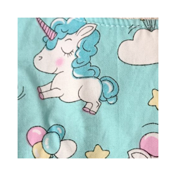 Babero 0-6 meses unicornios nubes