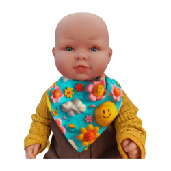 Bandana Flores 3D