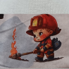 babero impermeable Bombero - Blanco +6 m