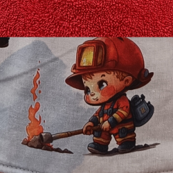 babero impermeable Bombero - Rojo +6 m