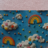 babero impermeable Arcoiris 3D - Rosa +6 m