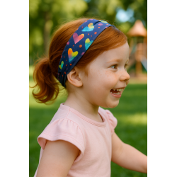 Diademas Infantiles de Tela Corazones