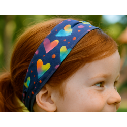 Diademas Infantiles de Tela Corazones