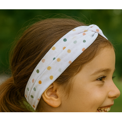 Diademas Infantiles de Tela Topitos