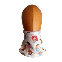 Cuello polar infantil estampado Princesas con interior lila – vista completa