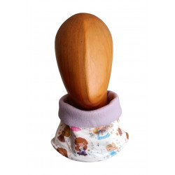 Cuello polar infantil Princesas doblado mostrando interior polar lila