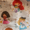 Primer plano del estampado Princesas en estilo mini adorable