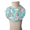 Babero 0-6 meses unicornios nubes