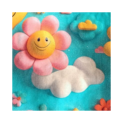 Babero 0-6 meses flores 3D